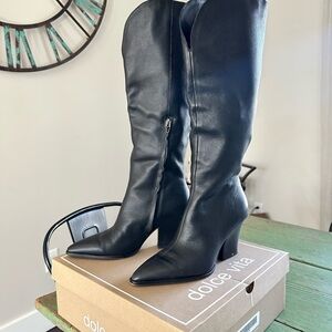 Dolce Vita Black Heeled Boots for Women